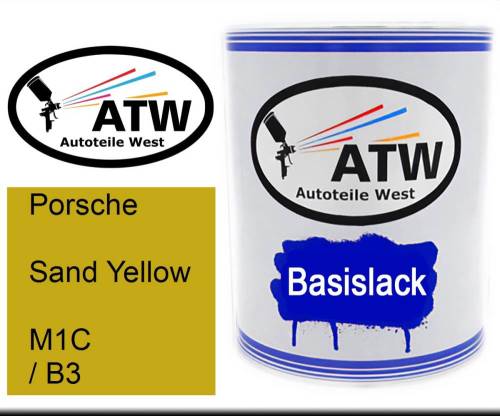 Porsche, Sand Yellow, M1C / B3: 1L Lackdose, von ATW Autoteile West.